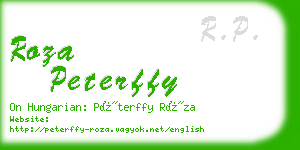 roza peterffy business card